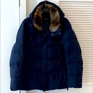 Navy Down Puffer Jacket